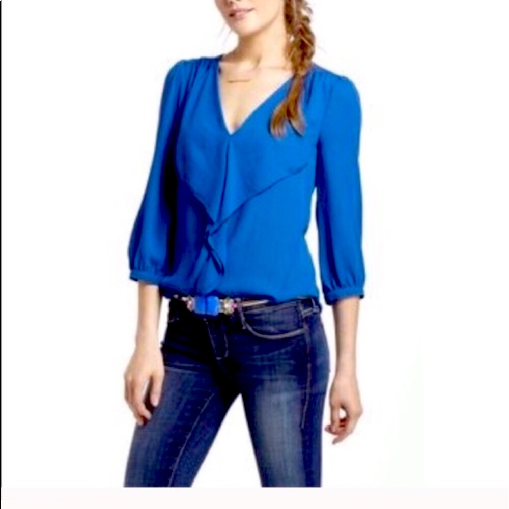Anthropologie Maeve Ruffle Blouse